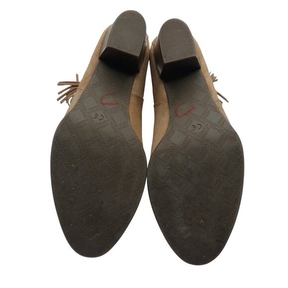 Vionic Madeline Brown Suede Boho Tassle Zipper Heeled Ankle Boots Womens 8.5 - Picture 10 of 13